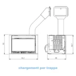 Insert à granulés EDILKAMIN Pellkamin 10 + Evo2 Puissance 10 kW Sortie Fumée Supérieure Ø8 cm – Image 4