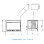 Insert à granulés EDILKAMIN Pellkamin 8 Evo2 Puissance 8kW A+ Sortie Fumée Supérieure Ø8 cm – Image 4