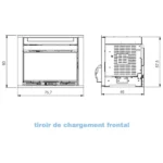 Insert à granulés EDILKAMIN Pellkamin 8 Evo2 Puissance 8kW A+ Sortie Fumée Supérieure Ø8 cm – Image 8