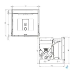 Insert à granulés Jolly Mec Synthesis 60 Puissance 7 kW Sortie Fumée Ø80 mm – Image 2