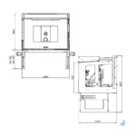 Insert à granulés Jolly Mec Synthesis Modular 68 - 9 kW Sortie Fumée Ø80 mm – Image 3