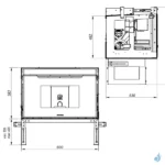 Insert à granulés Jolly Mec Synthesis Modular 80 - 11.5 kW Sortie Fumée Ø80 mm – Image 3