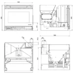 Insert à granulés Palazzetti Ecofire Small 54 T  5.7 kW Sortie Fumée Supérieure – Image 2