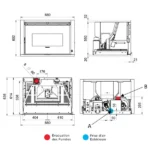Insert à granulés ventilé Extraflame Comfort P85 12.0 kW Sortie Fumée Supérieure – Image 2
