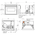 Insert à granulés ventilé Ravelli RBV 7010 Compact - 10.2 kW Sortie Fumée Supérieure – Image 2