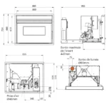 Insert à granulés ventilé Ravelli RBV 8010 - 10.2 kW Sortie Fumée Supérieure – Image 2