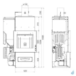 Insert hybride à granulés et bois Jolly Mec Foghet Evo Aria 11-12 kW Sortie Fumée Ø150 mm – Image 2