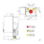 Insert hybride à granulés et bois Jolly Mec Foghet Evo Aria 11-12 kW Sortie Fumée Ø150 mm – Image 3