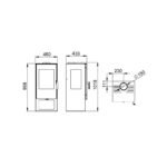 Poêle à bois 3 faces raccordable BRONPI Estrella 7 kW – Image 4