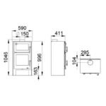 Poêle à bois avec four BRONPI Gijon-H 9 kW – Image 8