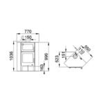 Poêle à bois d'angle avec four BRONPI Lerma H 9 kW – Image 7