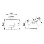 Poêle à bois d'angle BRONPI Lerma 9 kW – Image 9