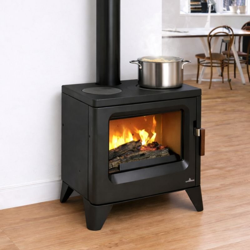 Poêle à bois raccordable avec plaques de cuisson BRONPI Orly-C 6 kW