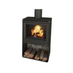 Poêle à bois ventilé silencieux raccordable BRONPI Croacia T 9.5 kW