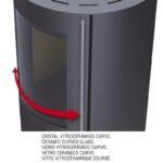 Poêle à bois rond raccordable BRONPI Dover 9.4 kW