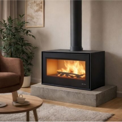 Poêle à bois ventilé pose libre BRONPI Bimba 70 12 kW