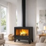 Poêle à bois ventilé sur pieds BRONPI Bimba 70 12 kW