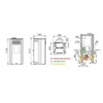 Poêle à granulés option canalisable BRONPI Coral NC 14 kW – Image 3