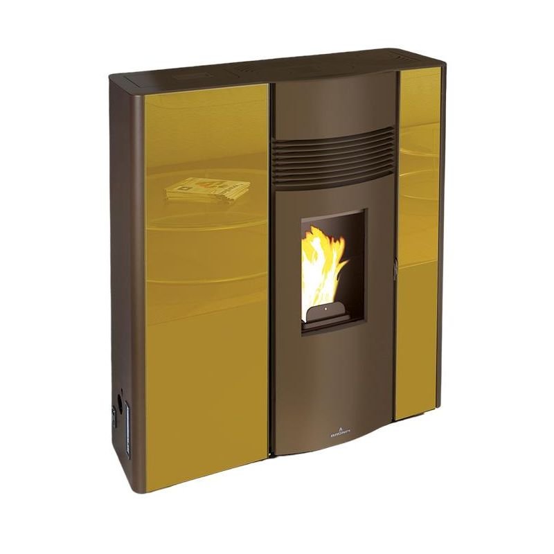 Poêle à granulés extra-plat option canalisable BRONPI Olivia 11 kW