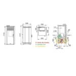 Poêle à granulés option canalisable BRONPI Eva NC 14 kW – Image 2