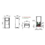 Poêle à granulés silencieux avec four BRONPI Noa Horno 11 kW – Image 4