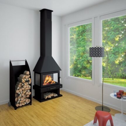 Cheminée à bois 3 faces BRONPI Huesca 10 kW