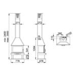 Cheminée à bois 3 faces BRONPI Huesca 10 kW – Image 9