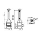 Cheminé à bois 4 faces BRONPI Huelva 16 kW – Image 9