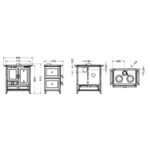 Cuisinière à bois en céramique THERMOROSSI Melissa Evo Maiolica 7.8 kW – Image 9