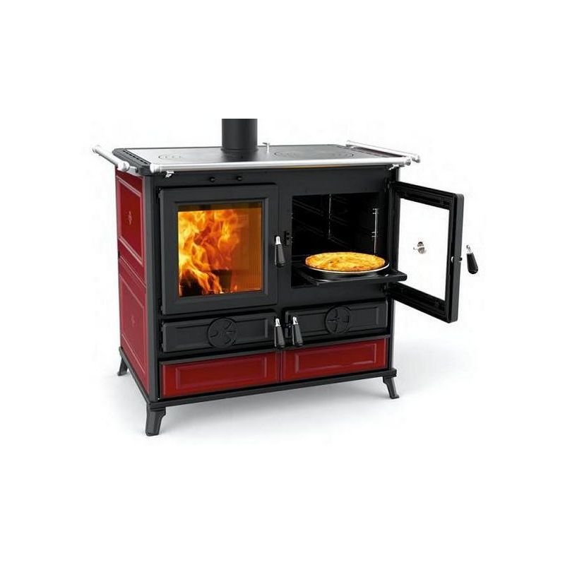 cuisiniere-a-bois-en-ceramique-thermorossi-viola-evo-121-kw THERMOROSSI Viola Evo 12.1 kW