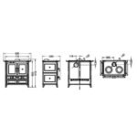 Cuisinière à bois en céramique THERMOROSSI Violetta Evo 8.2 kW – Image 5