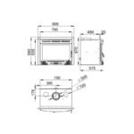 Insert à bois ventilé canalisable BRONPI Madrid 16.5 kW – Image 3