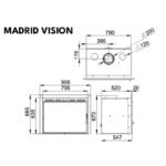 Insert à bois ventilé canalisable BRONPI Madrid Vision 16.5 kW – Image 3