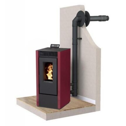 PACK Poêle à granules étanche canalisable + Kit ventouse INTERSTOVES Marina 14C 14 kW