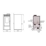 PACK Poêle à granules étanche canalisable + Kit ventouse INTERSTOVES Marina 14C 14 kW – Image 8