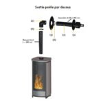 PACK Poêle à granules étanche + Kit ventouse INTERSTOVES Marina Concentrique 13 kW – Image 5