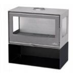 Poêle à bois 3 faces ventilé avec range bûches BRONPI Bimba 90 3C 13 kW – Image 2