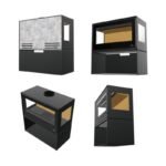 Poêle à bois 3 faces ventilé avec range bûches BRONPI Bimba 90 3C 13 kW – Image 4