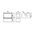 Poêle à bois 3 faces ventilé avec range bûches BRONPI Bimba 90 3C 13 kW – Image 5