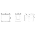 Poêle à bois 3 vitres ventilé suspendu BRONPI Bimba 70 3C 10 kW – Image 6