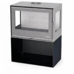 Poêle à bois 3 vitres ventilé avec range bûches BRONPI Bimba 70 3C 10 kW – Image 2