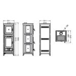 Poêle à bois avec four THERMOROSSI Anna Evo5 Maiolica 12.5 kW – Image 5