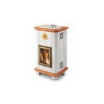 Poêle à bois en céramique ORIGINE PHEBO Diana-Dôme Décor 11.8 kW