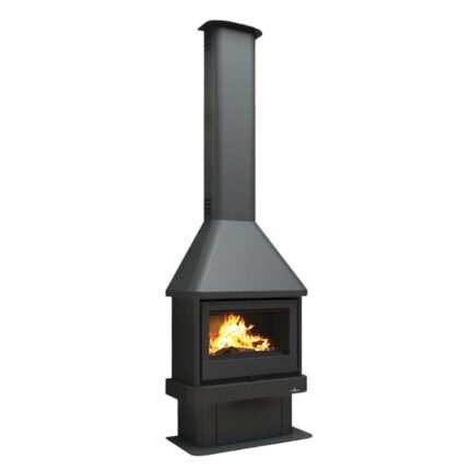 Cheminée à bois ventilé raccordable BRONPI Lisboa 12 kW