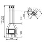 Cheminée à bois d'angle BRONPI Lorca R 14 kW – Image 10