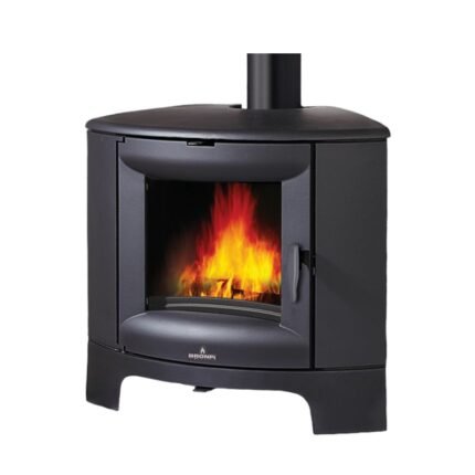 Poêle à bois d'angle en fonte BRONPI Bremen 12 kW