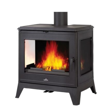 Poêle à bois en fonte 3 faces BRONPI Bury 14 kW