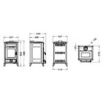 Poêle à bois en fonte THERMOROSSI Filò Evo 10.8 kW – Image 8