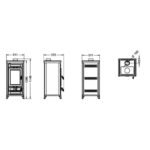 Poêle à bois en fonte THERMOROSSI Vittoria Easy 12.7 kW – Image 3