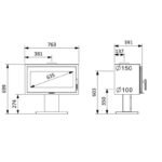 Poêle à bois étanche - SUPRA Larry sur Pied 8.5 kW – Image 14